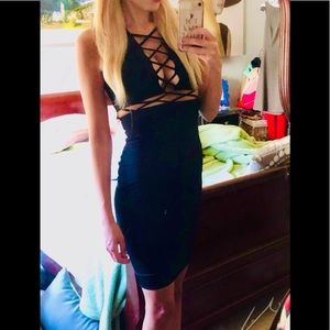 Dance & Marvel NWOT Super Sexy Body Con Cut Out Little Black Dress 🔥🔥